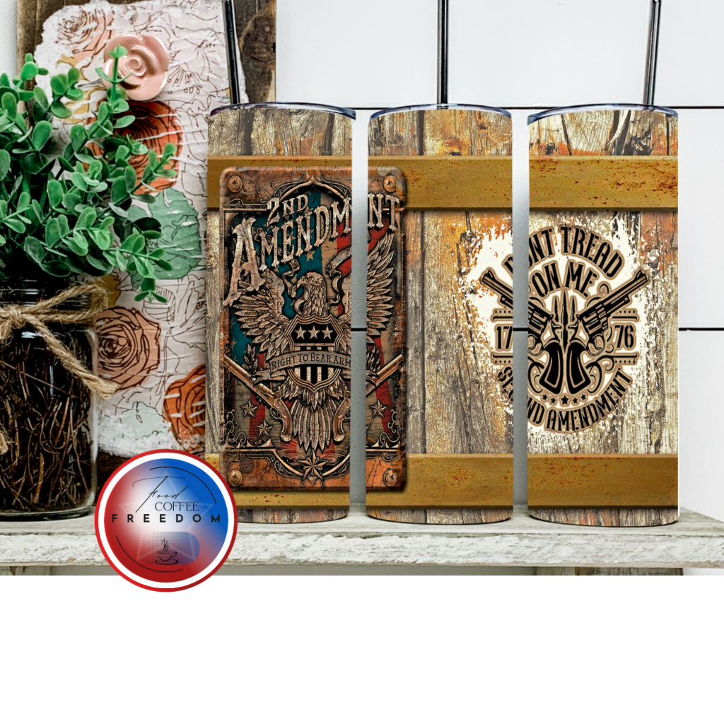 Wood “look” don’t tread on me tumbler 20oz