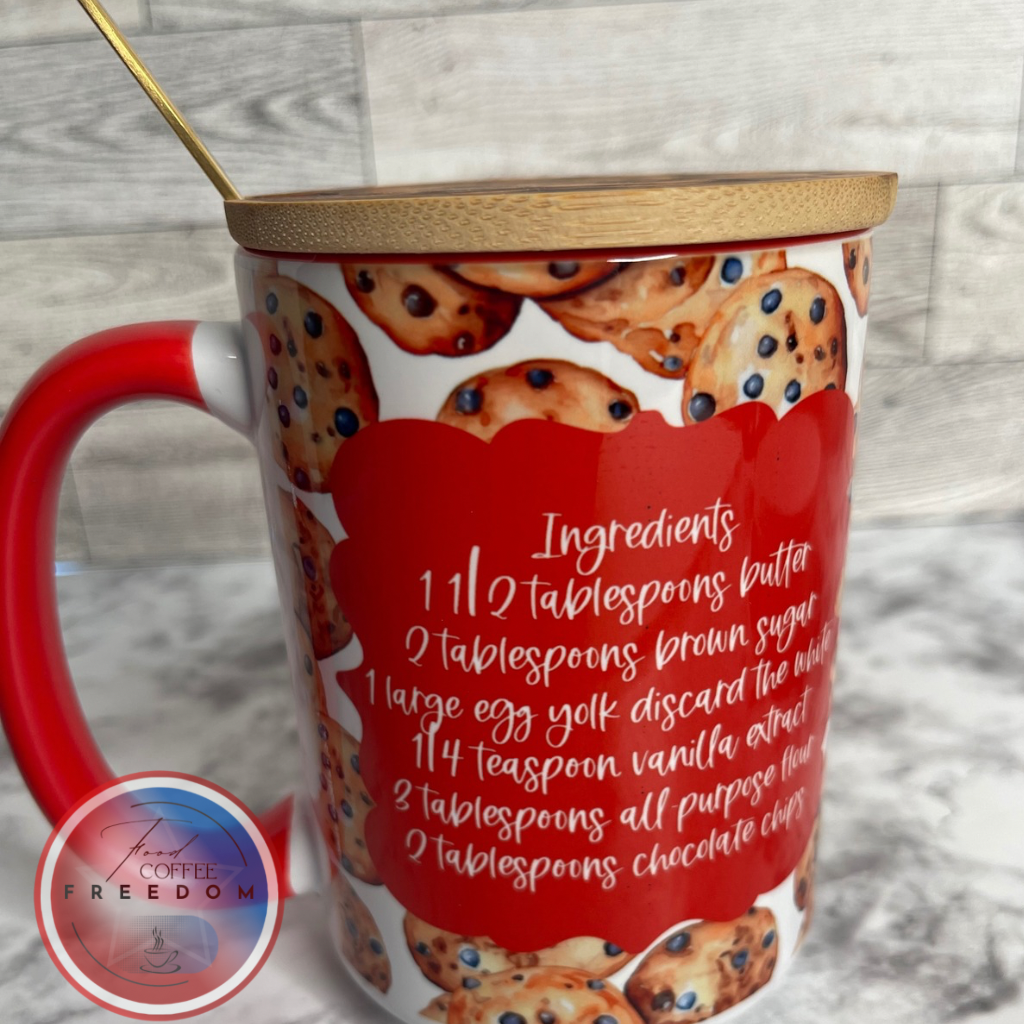 15 OZ Ceramic Mug, with Chocolate chip cookie Recipe
