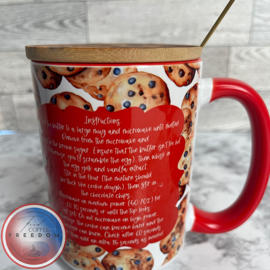 15 OZ Ceramic Mug, with Chocolate chip cookie Recipe