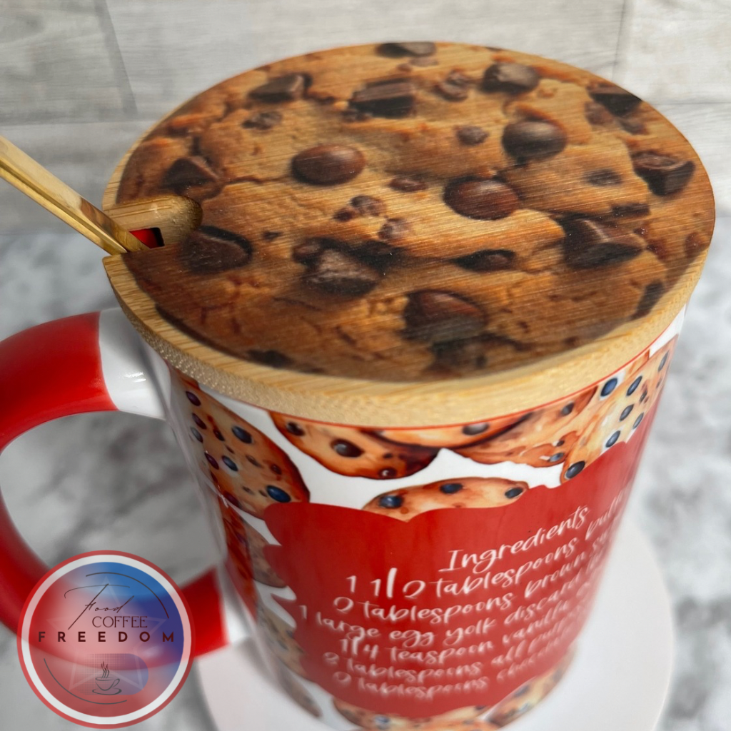 15 OZ Ceramic Mug, with Chocolate chip cookie Recipe