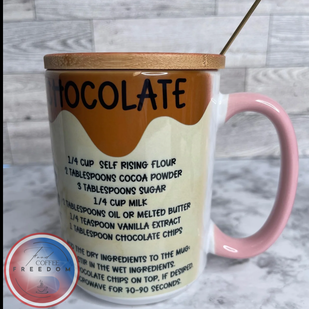 15 OZ Mug, Vanilla/Chocolate cake in a mug RECIPE.