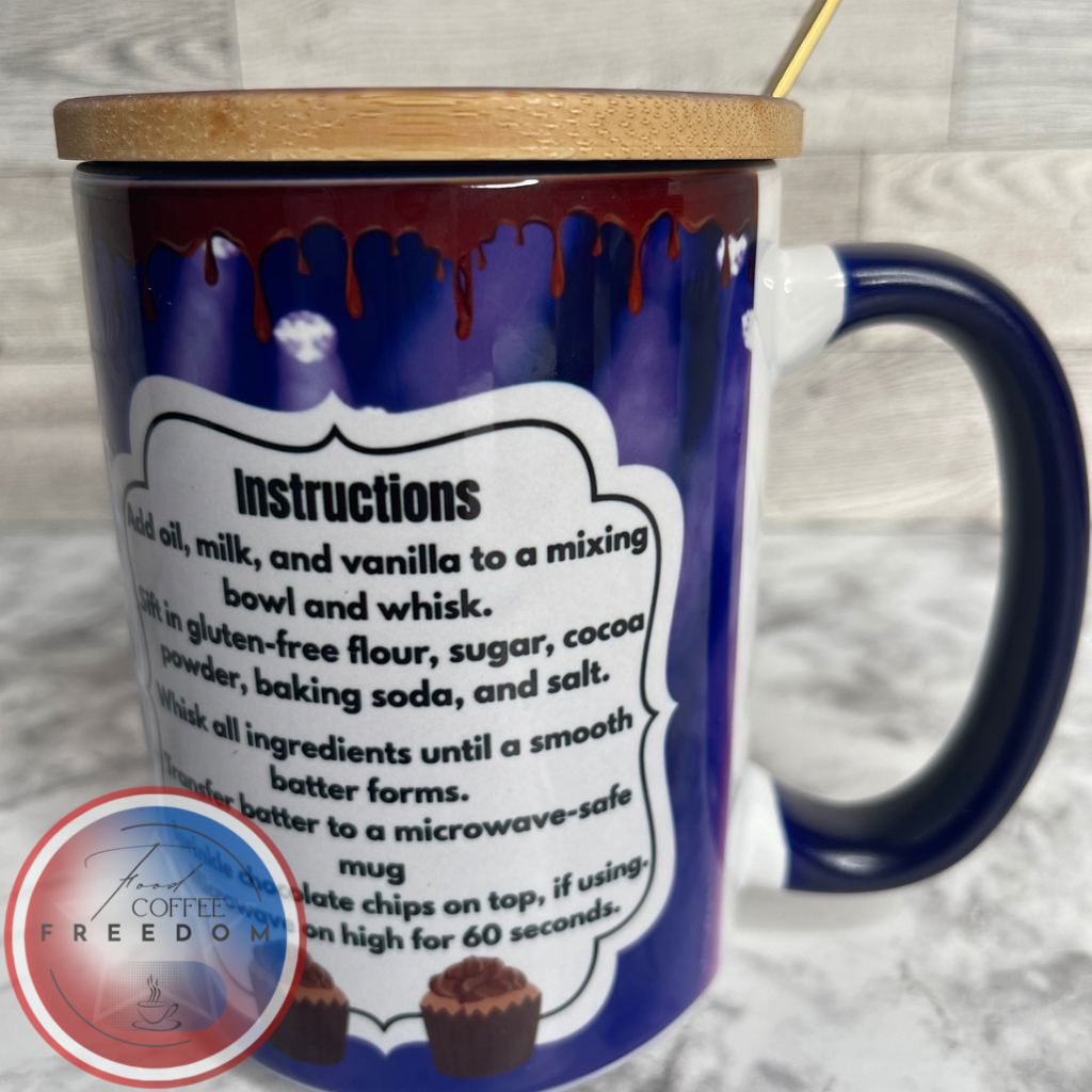 15 OZ Ceramic Mug, with gluten free cake in a mug Recipe