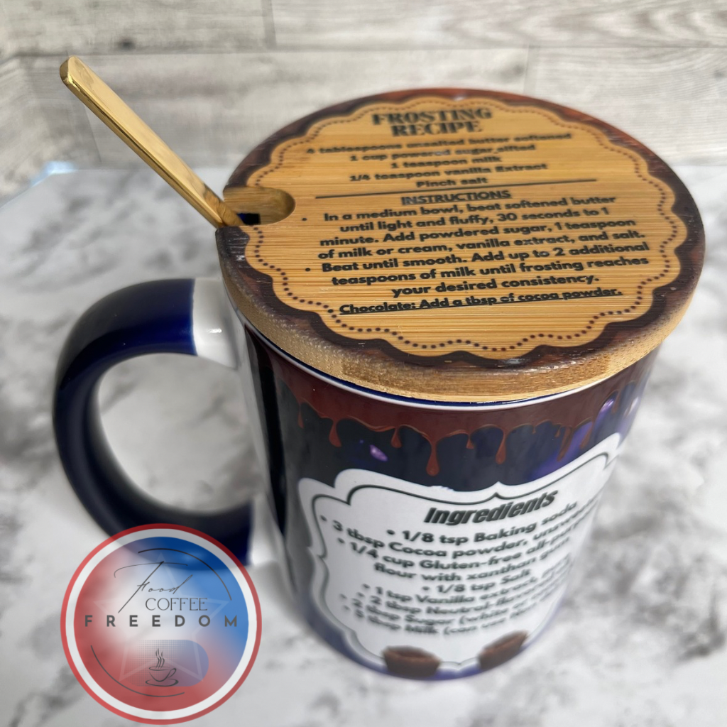 15 OZ Ceramic Mug, with gluten free cake in a mug Recipe
