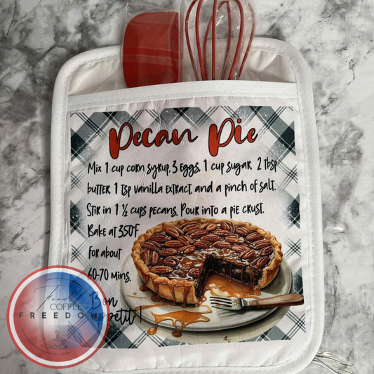 7x9 Potholder with Pocket W/ Recipe Sublimation Design (Multiple designs)