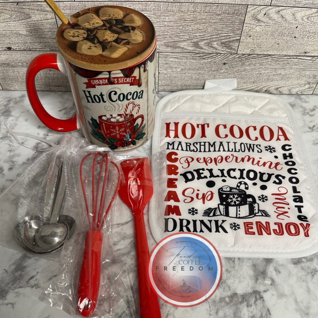 MUG & POT HOLDER BUNDLE ( HOT COCOA )