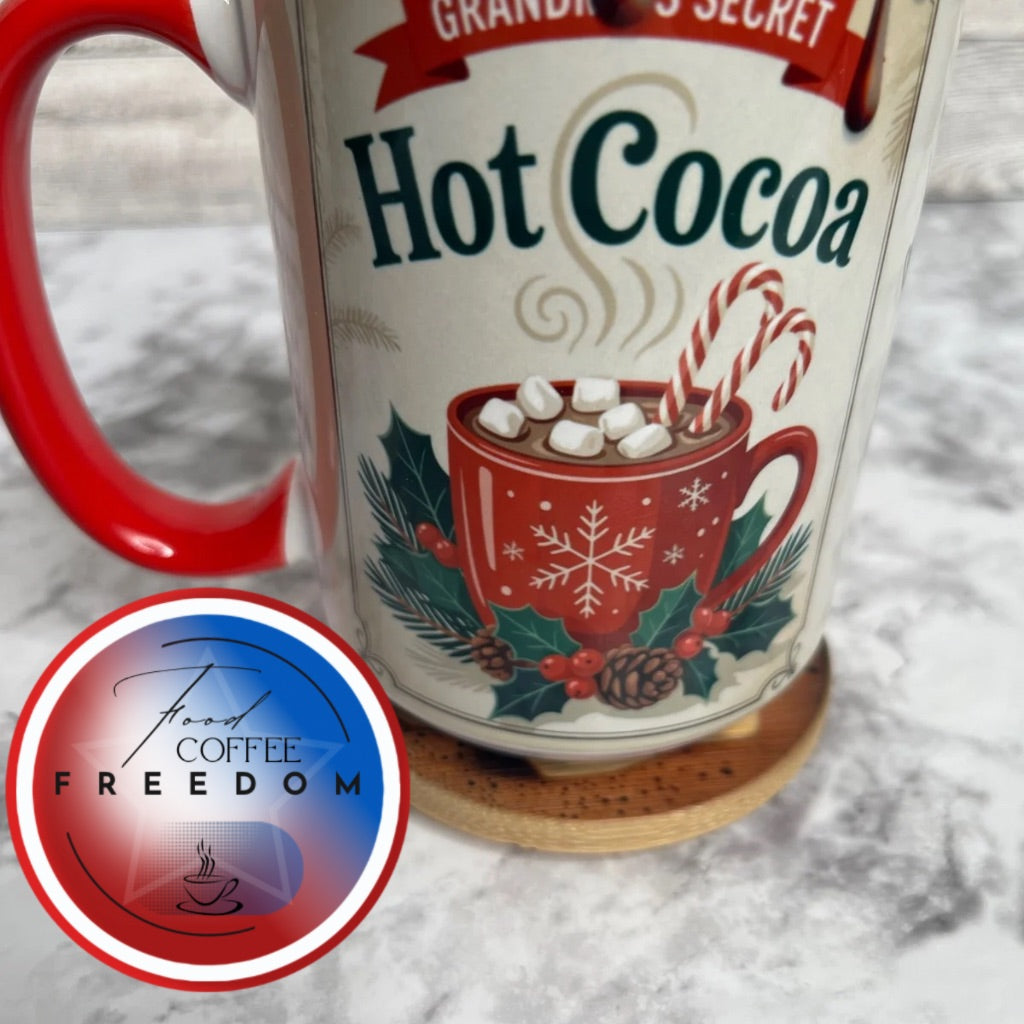 HOT COCOA RECIPE MUG ( 15 Oz Ceramic)
