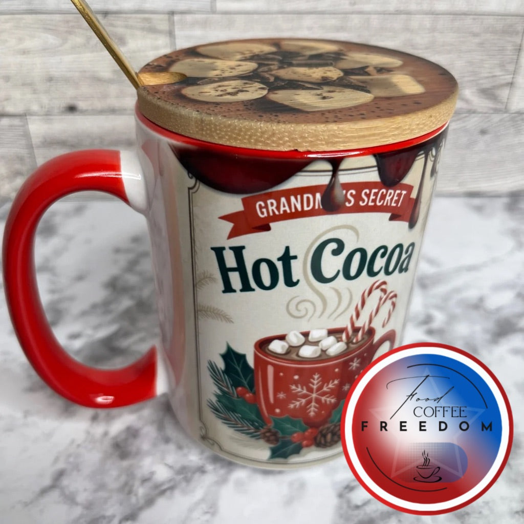 HOT COCOA RECIPE MUG ( 15 Oz Ceramic)