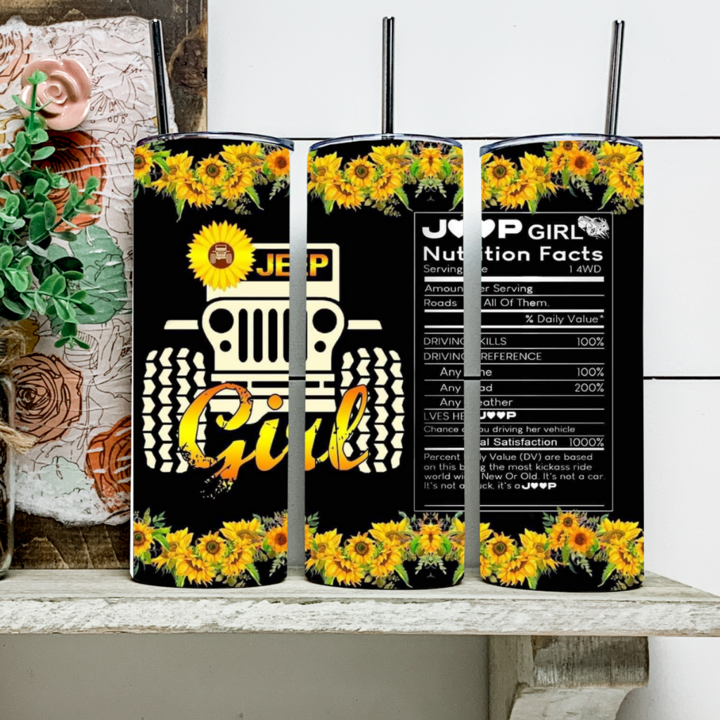 SUNFLOWER JEEP tumbler