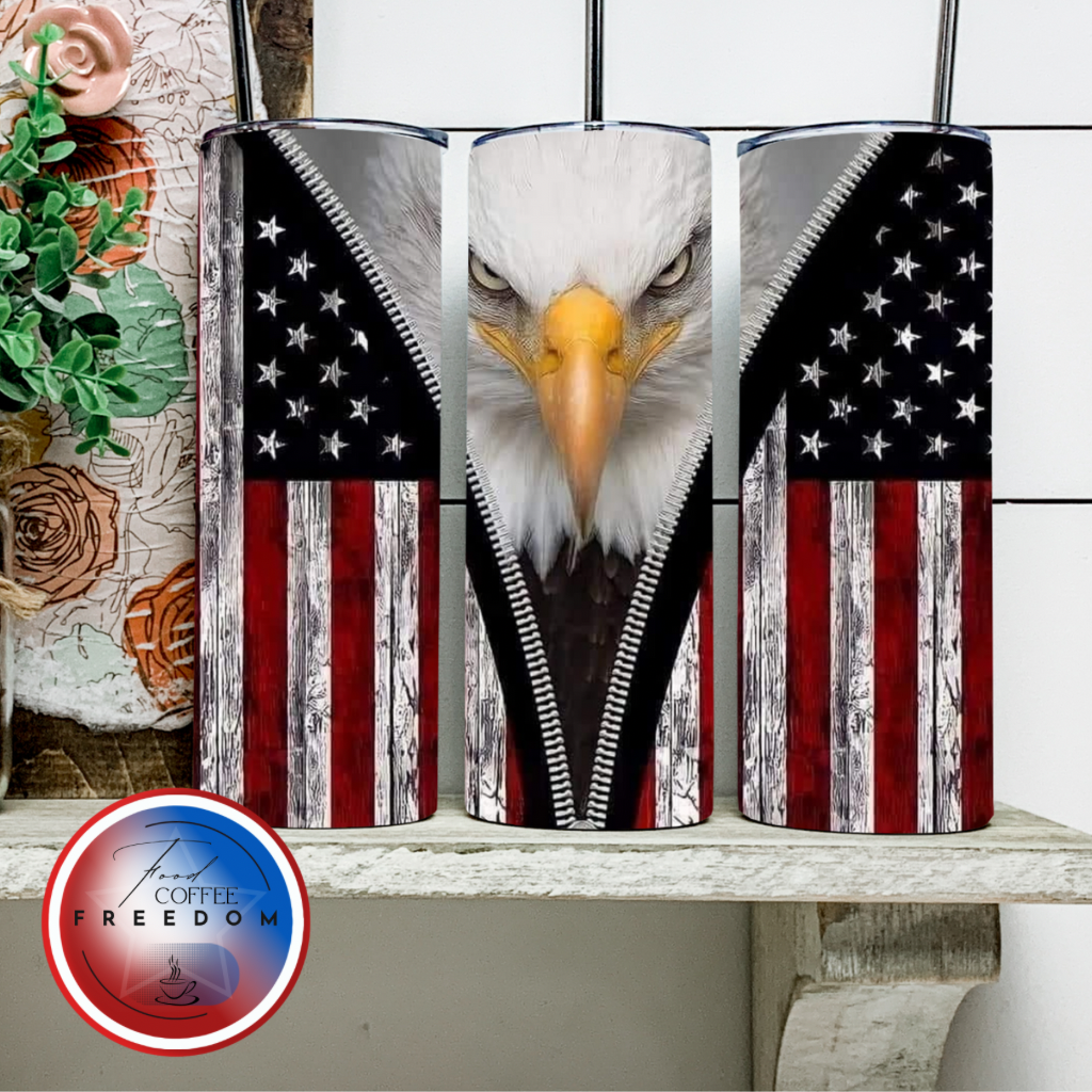 Eagle patriotic tumbler.