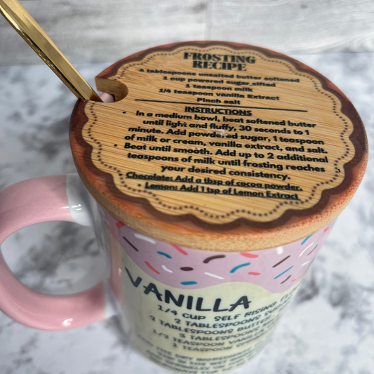 15 OZ Mug, Vanilla/Chocolate cake in a mug RECIPE.