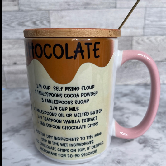 15 OZ Mug, Vanilla/Chocolate cake in a mug RECIPE.