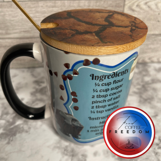 EASY BROWNIE  RECIPE MUG ( 15 Oz Ceramic)