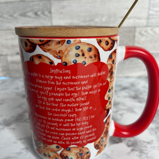 15 OZ Ceramic Mug, with Chocolate chip cookie Recipe
