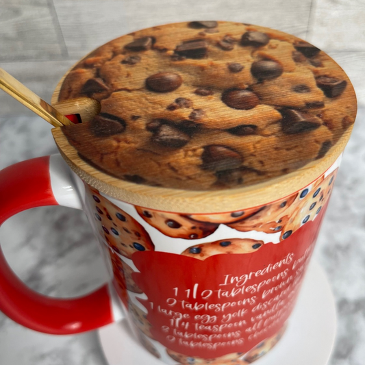 15 OZ Ceramic Mug, with Chocolate chip cookie Recipe
