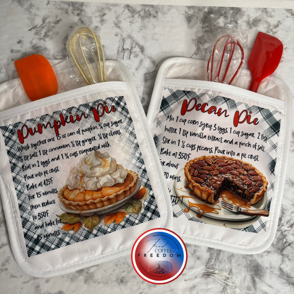 BUNDLE OF TWO 7x9 Potholder W/ Recipe Sublimation Design (Multiple designs)