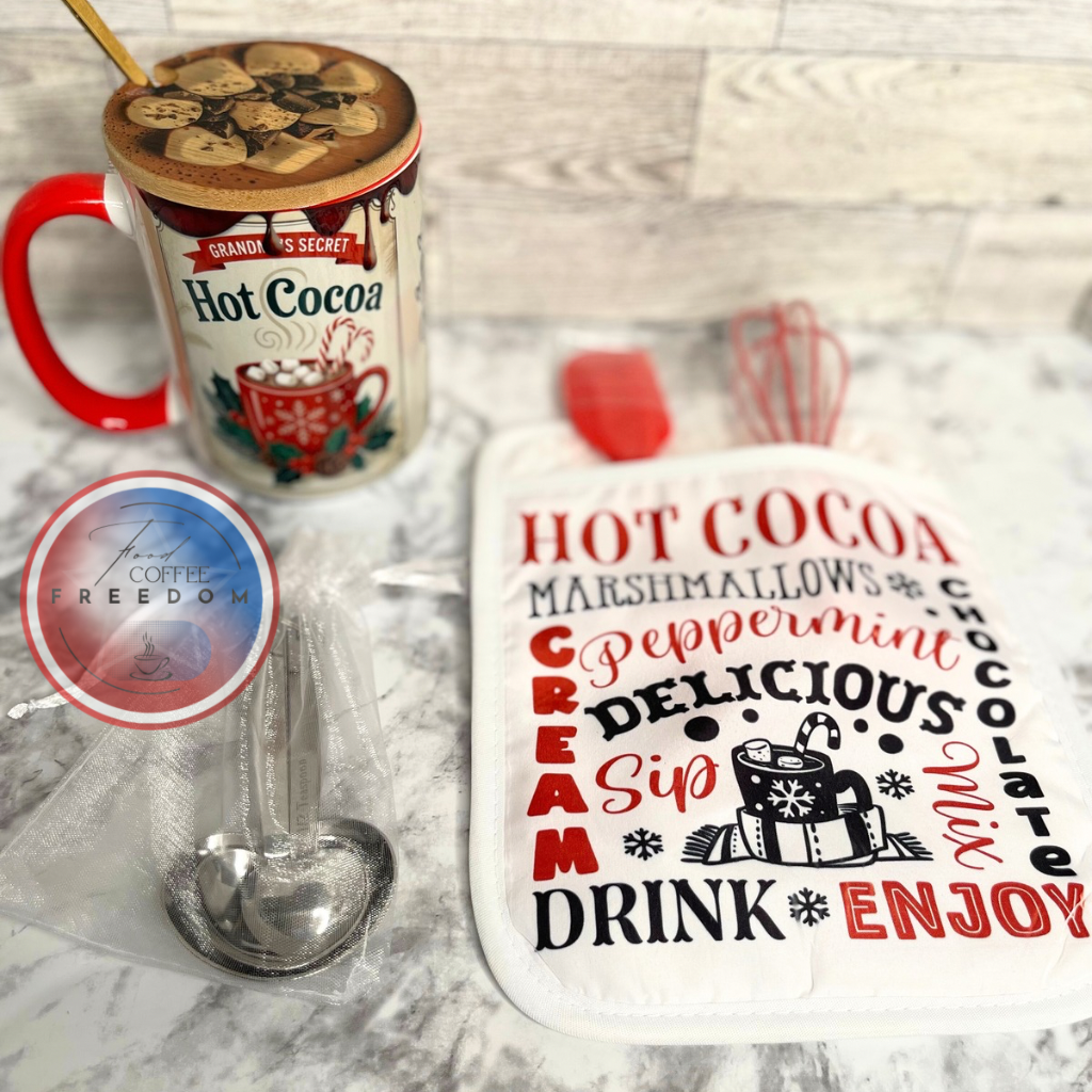 MUG & POT HOLDER BUNDLE ( HOT COCOA )