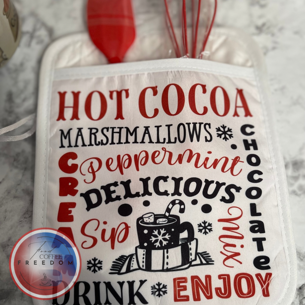 MUG & POT HOLDER BUNDLE ( HOT COCOA )