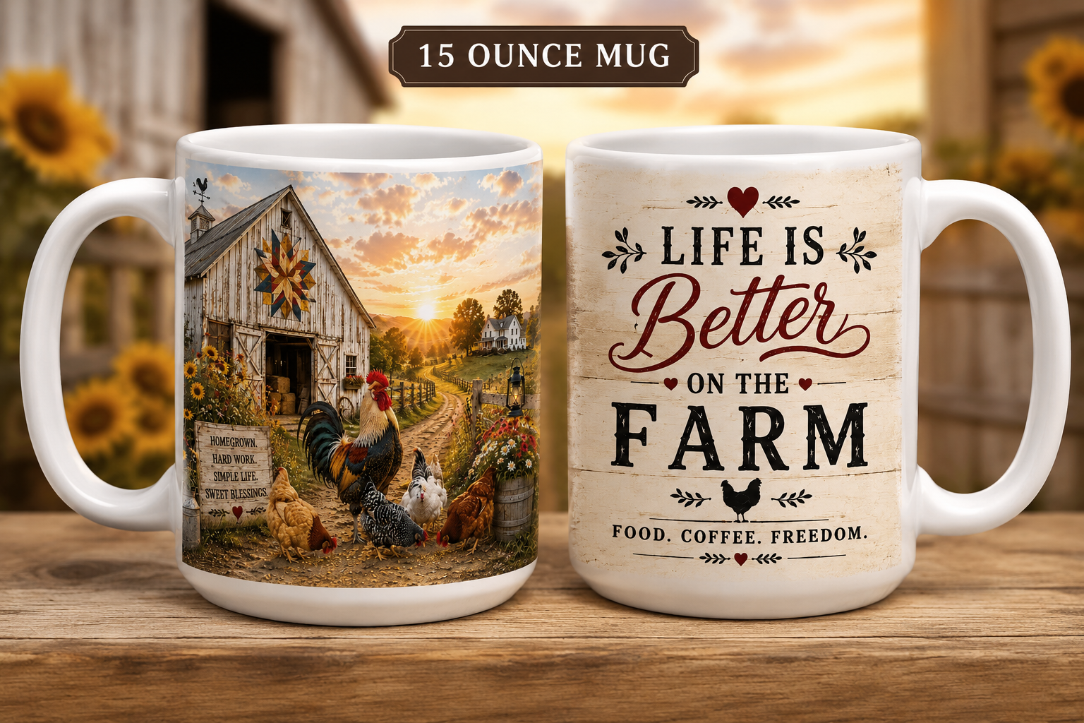 15 oz cup with lid