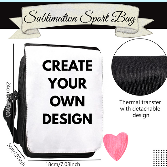 Sport Bag Sublimation Shoulder Crossbody Bag ( WITH DESIGN)