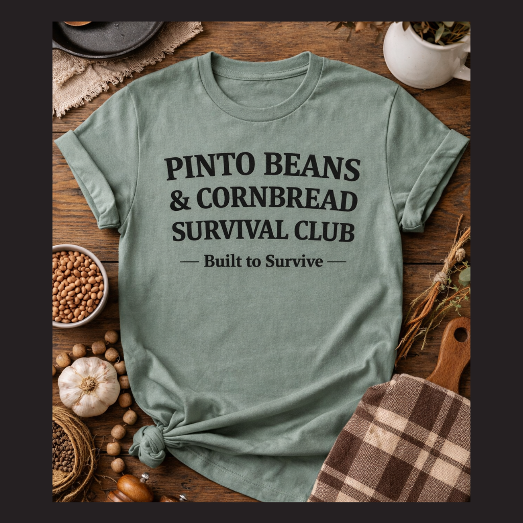 Pinto Beans & Cornbread Survival Club T-Shirt