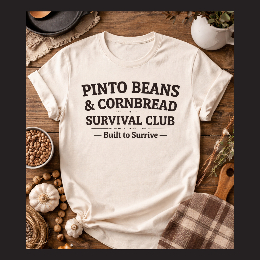 Pinto Beans & Cornbread Survival Club T-Shirt