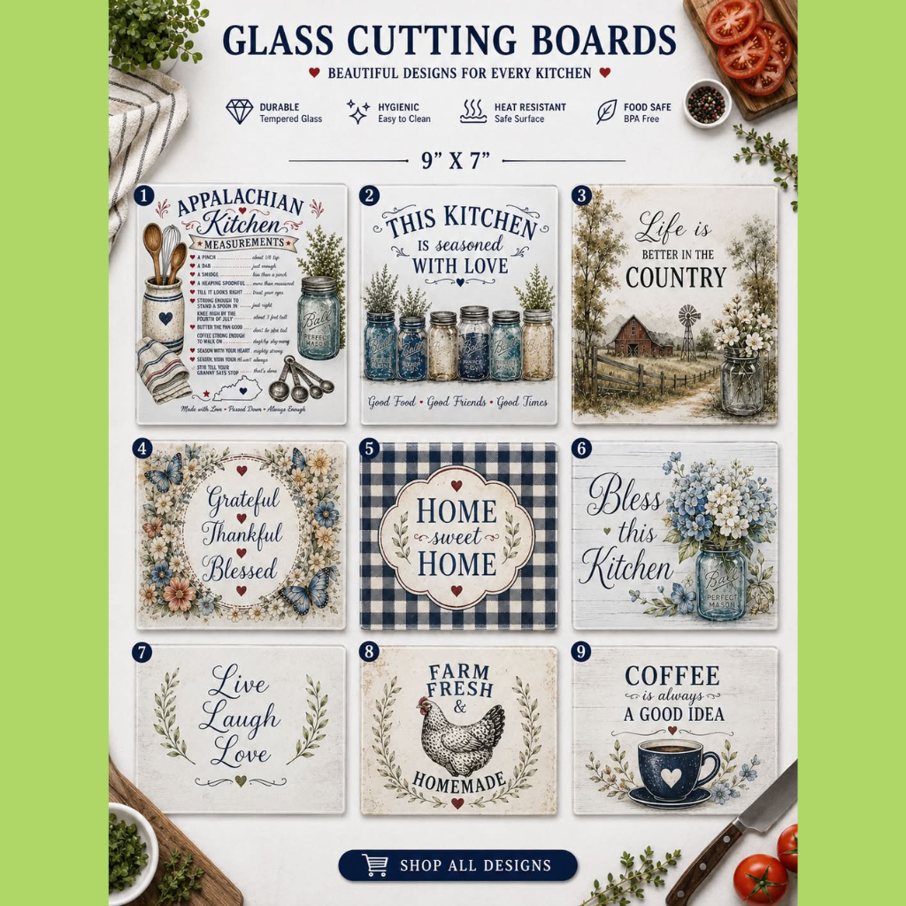 Glass cutting board Sublimation Design